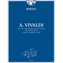 Sonate für Violoncello und Basso continuo (Klavier) op. 14 Nr. 3, RV 43 in a-moll -Antonio Vivaldi