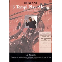 Konzert für Violine, Streicher und B.c. op. 3 Nr. 6, RV 356 in a-moll (Solostimme + 1 CD) -Antonio Vivaldi