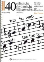 40 stilistische, rhythmische Bläserstudien - Stimme in C (Posaune) -Karl Pfortner