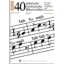 40 stilistische, rhythmische Bläserstudien - Stimme in C (Flöte, Oboe) - Karl Pfortner / Arr. Karl Pfortner