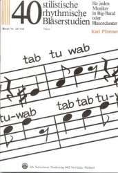 40 stilistische, rhythmische Bläserstudien - Stimme in C (Begleitstimme für Bässe) -Karl Pfortner