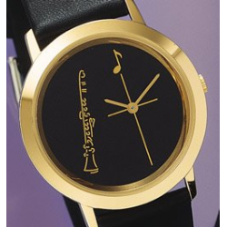 Armbanduhr Gold "Klarinette"