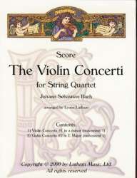 Bach Violin Concerti - Score - Johann Sebastian Bach / Arr. William P. Latham