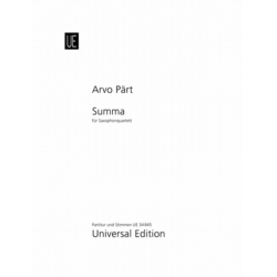Summa für Saxophonquartett -Arvo Pärt