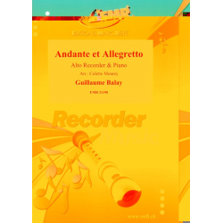Andante et Allegretto - Guillaume Balay / Arr. Colette Mourey