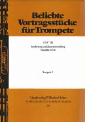Beliebte Vortragsstücke für Trompete 3 Solostimme 2 - Diverse / Arr. Franz Bummerl