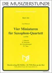 Vier Miniaturen für Saxophonquartett -Josef Bönisch