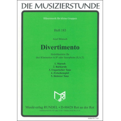Divertimento (Holzbläsertrio für drei Klr oder Sax SAT) -Josef Bönisch