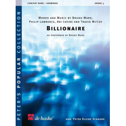Billionaire -Bruno Mars / Arr.Peter Kleine Schaars