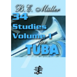 34 Studies, Volume I - Opus 64 for Tuba - Bernhard Eduard Müller