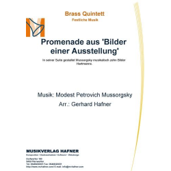 Promenade aus 'Bilder einer Ausstellung' - Modest Petrovich Mussorgsky / Arr. Gerhard Hafner