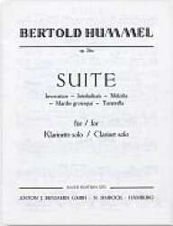 Suite op.26a für Klarinette Solo (1963) - Bertold Hummel