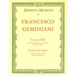SONATE E-MOLL - Oboe - Francesco Geminiani