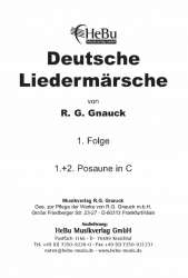 Deutsche Liedermärsche - 1. Folge - 25 1.+2. Posaune in C - R. G. Gnauck