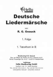Deutsche Liedermärsche - 1. Folge - 21 1. Tenorhorn in Bb - R. G. Gnauck