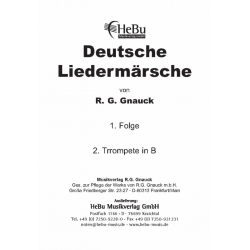Deutsche Liedermärsche - 1. Folge - 16 2. Trompete in Bb - R. G. Gnauck