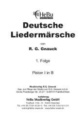 Deutsche Liedermärsche - 1. Folge - 12 1. Piston in B - R. G. Gnauck