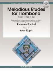 Melodious Etudes for Trombone Book 1 (+Online-Audio) -Marco Bordogni / Arr.Joannes Rochut