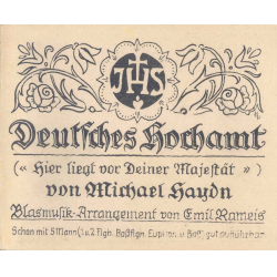Deutsches Hochamt (Hier liegt vor deiner Majestät) -Johann Michael Haydn / Arr.Emil Rameis
