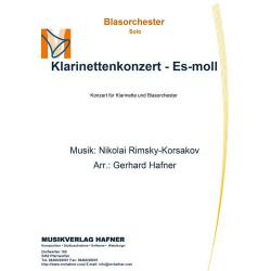 Klarinettenkonzert - Es-moll - Nicolaj / Nicolai / Nikolay Rimskij-Korsakov / Arr. Gerhard Hafner