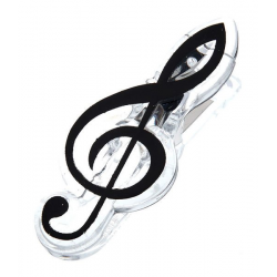 Notenklammer Violinschlüssel schwarz / Music Clip Violin Clef Black