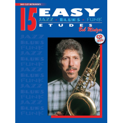 15 Easy Jazz, Blues & Funk Etudes - Bass Clef Instruments - Bob Mintzer