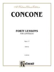 40 Lessons op.17 : for contralto and piano - Giuseppe Concone