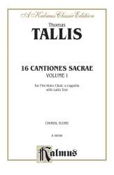 16 cantiones sacrae vol.1 (1-8) : - Thomas Tallis
