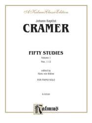 50 STUDIES VOL.1 (NOS.1-12) : FOR PIANO - Johann Baptist Cramer