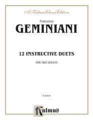 12 instructive Duets : for 2 violins - Francesco Geminiani