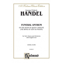 FUNERAL ANTHEM : ON THE DEATH OF - Georg Friedrich Händel (George Frederic Handel)