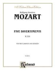 5 Divertimenti KV229 : - Wolfgang Amadeus Mozart