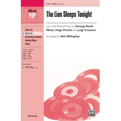 Lion Sleeps Tonight SATB -George David Weiss & Bob Thiele / Arr.Alan Billingsley
