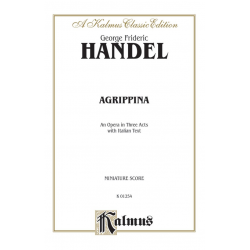 Agrippina : Study score (it) -Georg Friedrich Händel (George Frederic Handel)