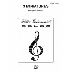 Three Miniatures (clarinet and piano) -Krzysztof Penderecki