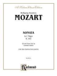 Sonata C major KV545: for 2 pianos - Wolfgang Amadeus Mozart