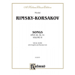 Songs vol.6 (op.49, 50, and 51) : - Nicolaj / Nicolai / Nikolay Rimskij-Korsakov