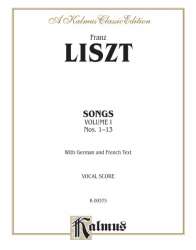 Songs vol.1 (nos.1-13) : for voice - Franz Liszt