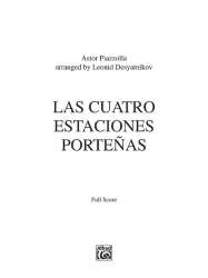 Las Cuatro Estaciones Portena Score -Astor Piazzolla