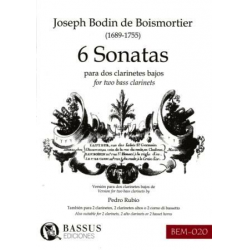 6 Sonatas for Two Bass Clarinets - Joseph Bodin de Boismortier / Arr. Pedro Rubio