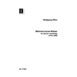 Mehrere kurze Walzer - Klavier vierhändig - Wolfgang Rihm
