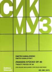 20 Stücke op.80 : für Violine und - Dmitri Kabalewski