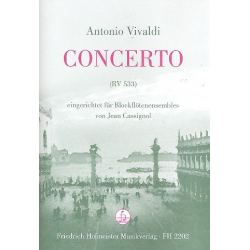 Konzert F-Dur RV533 : für 3-6 Blockflöten - Antonio Vivaldi