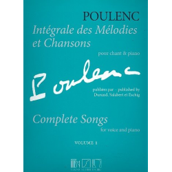 Integrale des mélodies et chansons vol.1 : - Francis Poulenc