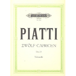 12 Capricen op.25 : für Violoncello - Alfredo Carlo Piatti
