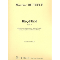 Requiem op.9 : pour baryton(s), orgue et - Maurice Duruflé