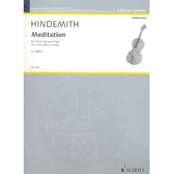 Meditation : für Violoncello und Orgel - Paul Hindemith / Arr. Heribert Breuer