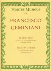 Sonate e-Moll : für Oboe - Francesco Geminiani