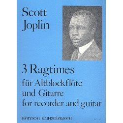 3 Ragtimes : für Altblockflöte - Scott Joplin