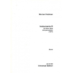 Instruments III  (Partitur) -Morton Feldman
